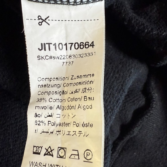 Black Varsity Letterman Jacket Faux Leather Sleeves Graphic Patch Small - Picture 10 of 10